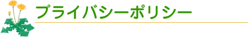 プライバシーポリシー